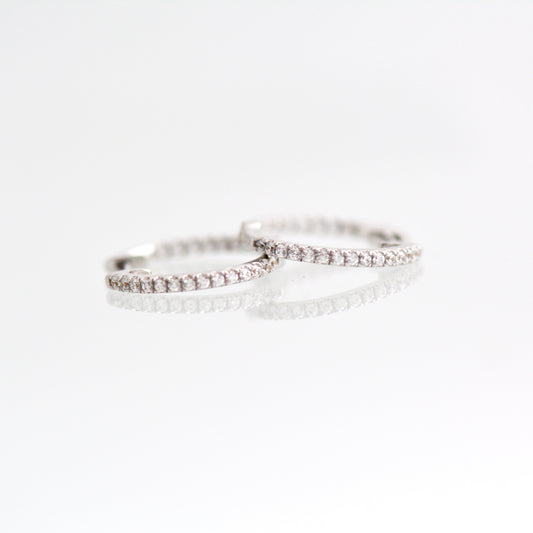 Hoop Earrings with Zirconia